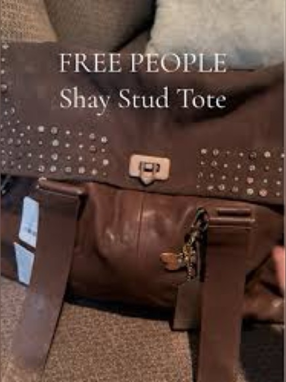 Free People We The Free Shay Stud Tote NWT